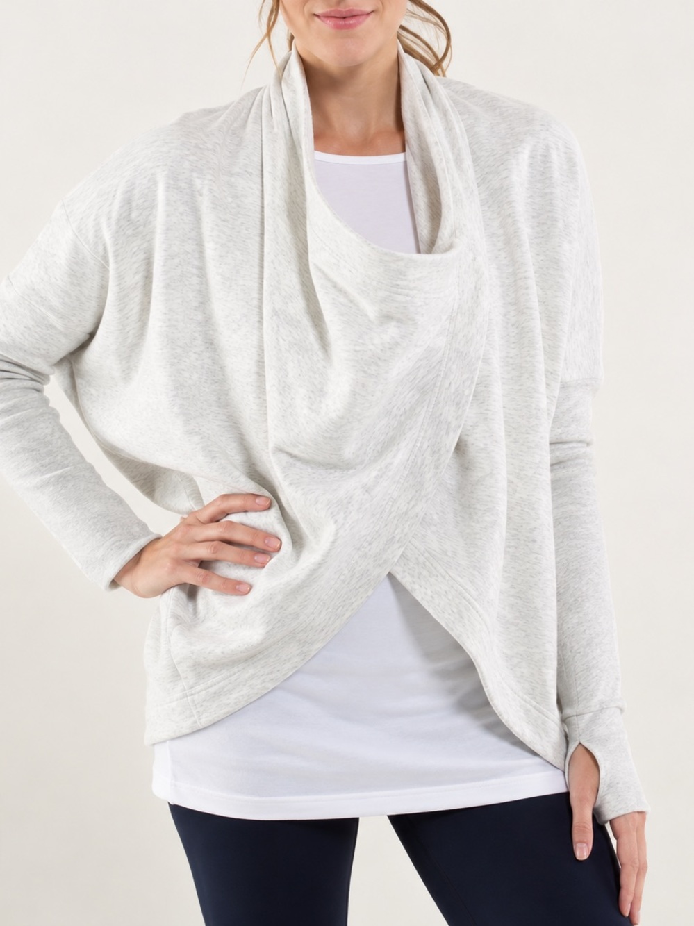 Lululemon It Makes Two Wrap Heathered Light Gray